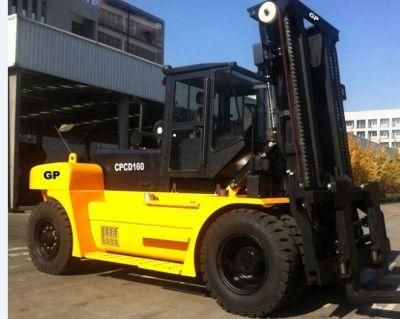 China Forklift Gp Brand High Quality 16ton Lift Height 3.5m with Cab Fork Lenght 1500mm 2 Stage Mast Dieseal Forklift Truck