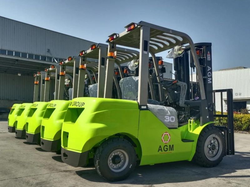 3 Stage Fd30 3 Ton Forklift Dizel Diesel Electric Propane with Rotator Clamp