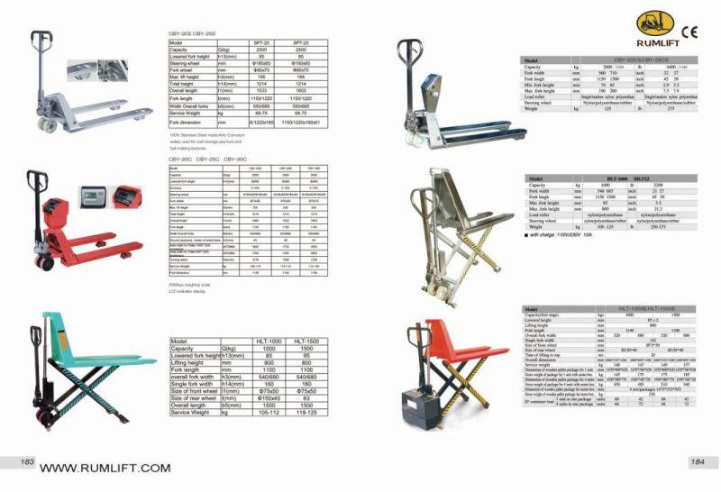 Manual Scale Pallet Jack Truck 2000kg CE, ISO9001