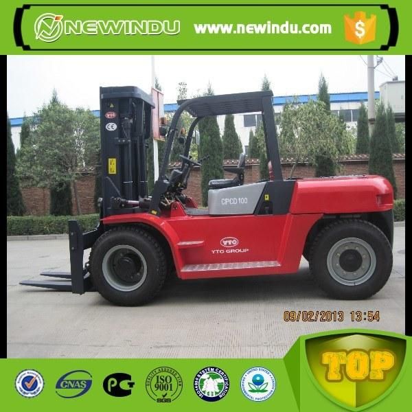 China New Loader Lifting Equipment Yto Heli 10 Ton Diesel Forklift Truck Cpcd100 Price