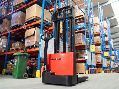 Electric Forklift 1.2ton Capacity Hydraulic Stacker Trucks Articulated Narrow Roadway Fork Lift Truck