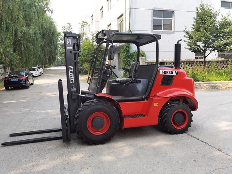 New Not Adjustable Diesel Truck Electric Pallet Fork Lift Mini off Road Forklift