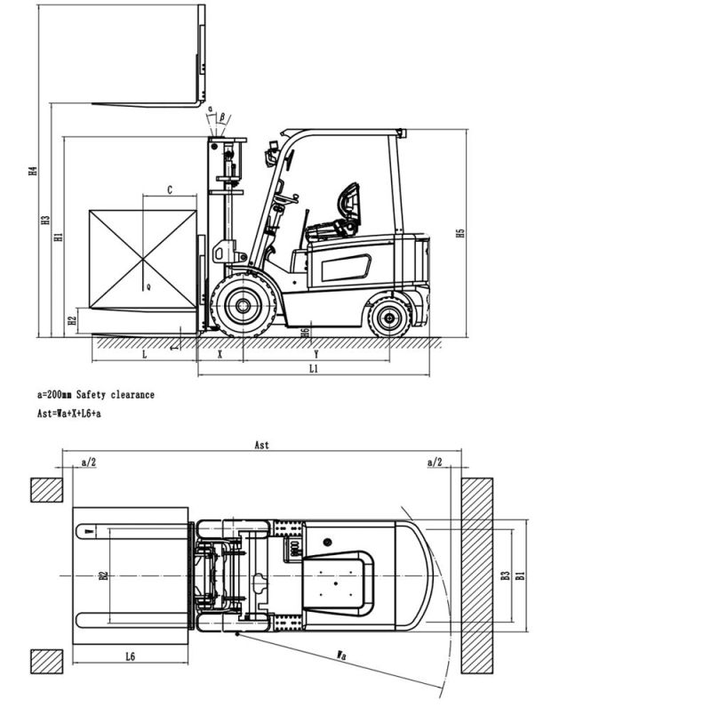Vsm 1.5ton Battery Forklift, Electric Forklift