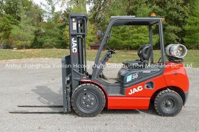 JAC 3 Ton LPG Forklift / Forklift Truck / Gasoline / Cpqyd30j