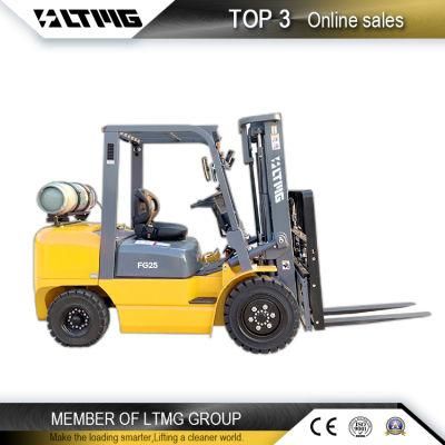 Ltmg New Gas LPG Dual Fuel Forklift 2ton 2.5ton 3 Ton Small Gasoline LPG Forklift with 3-Stage Mast