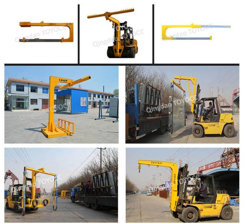 Customized Forklift Jib Crane Skewer Lifting Arm for Container Loading and Unloading Glass Pack Work