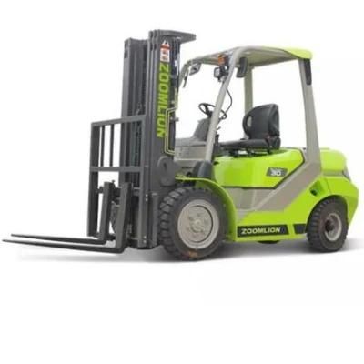3.5 Ton Hot Sale Model Zoomlion Fd35z Mini Diesel Forklift with Side Shift and Triple 4.5 Meters Mast in Stock