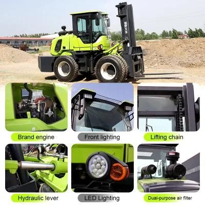 China 4WD Forklift 3 Ton 3.5 Ton 5 Ton Forklift All Terrain Forklift for Sale