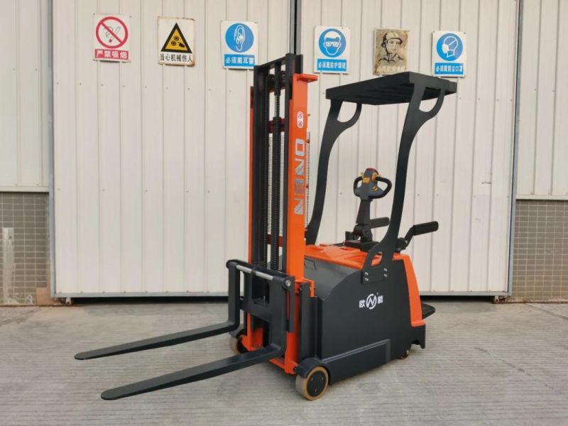 1000kg 1500kg 2000kg High Lift Pallet Jack Stand-on Counterbalance Forklift