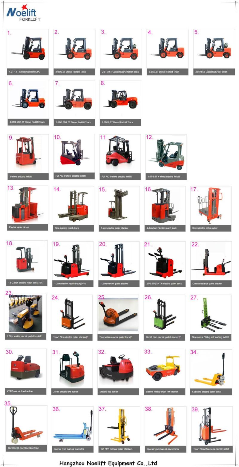 1500kg Hand Operated Forklifts with Wide Legs Straddle Stacker