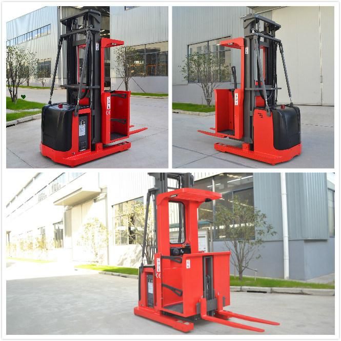 1000kg 4.5m Full Electric Order Picker with Adjustable Lifting Platform Orderpicker Truck in Very Narrow Aisle