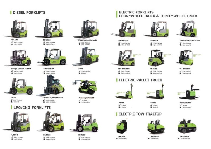 2 Ton 3 Ton Carretilla Elevadora Grua Horquilla Montacargas Diesel Electric Gas Forklift