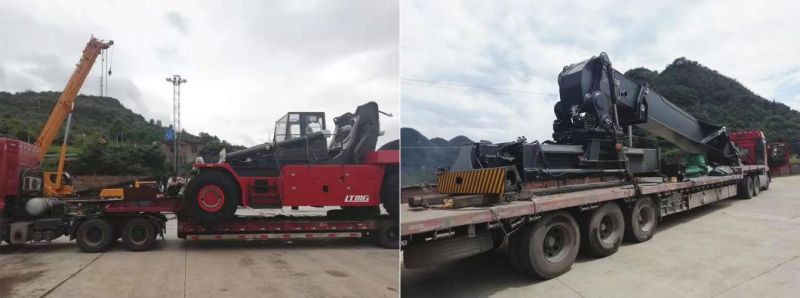 Container Machine 45 Ton Container Handler Reach Stacker in Port