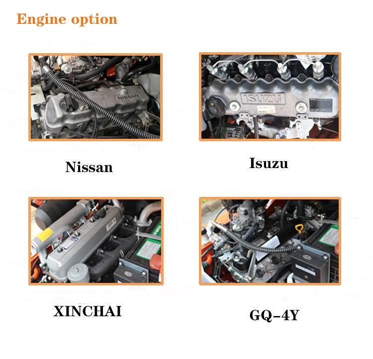 2.5 Ton LPG CNG Forklift Truck 2500kg Payload Container Cargo Pallet Gas Fork Lift Fgl25