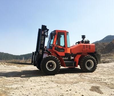 off Road Forklift W35 Model 4X4 Rough Terrain Forklift