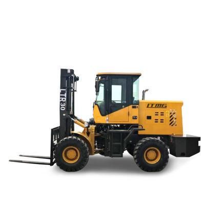 Ltmg LTR30 3 Ton 3.5 Ton 4 Ton 5 Ton 4WD Diesel ATV Forklift Laser Light 4 Wheel Drive Rough Terrain Forklift Egypt