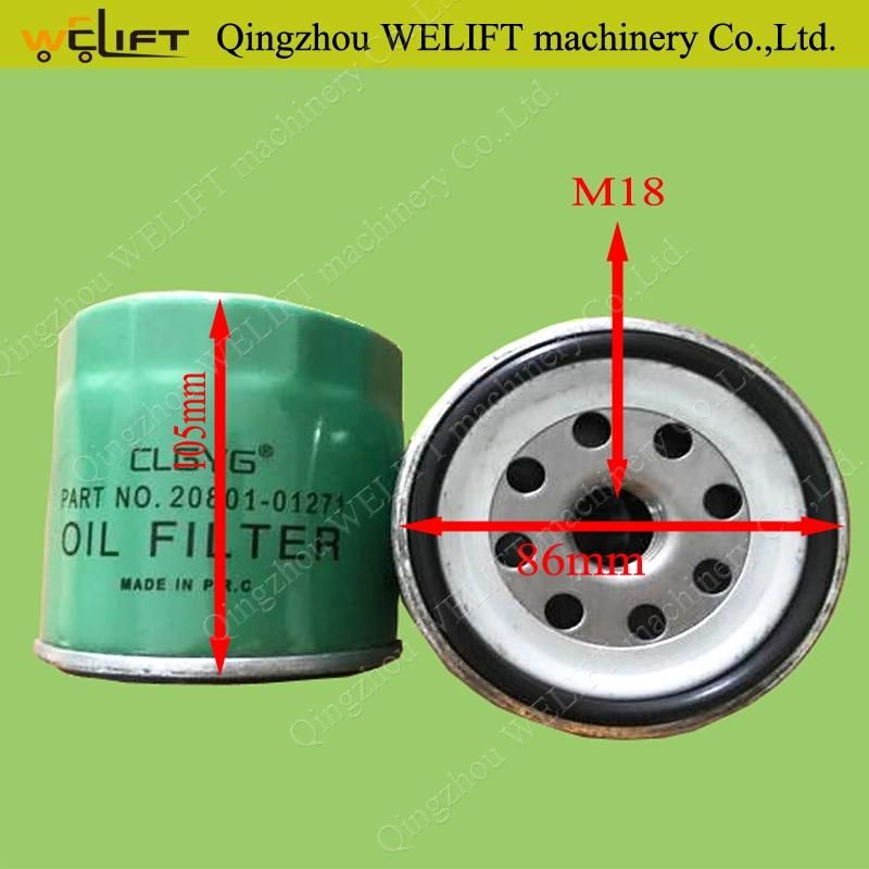 Forklift Spare Parts Oil Filter 20801-01271 for Isuzu C240pkj