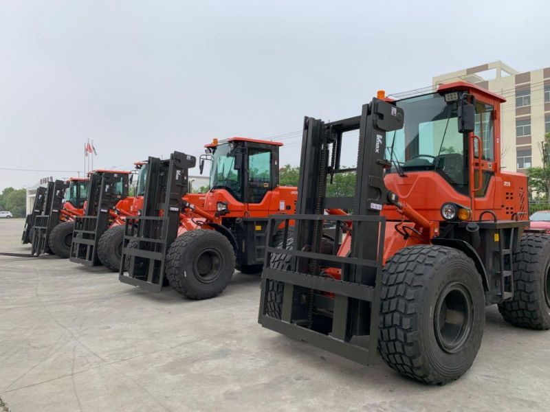 China Gp Brand 3.5ton Lifting Height 3m Rough Terrain Telescopic Diesel Powered Forklift Truck