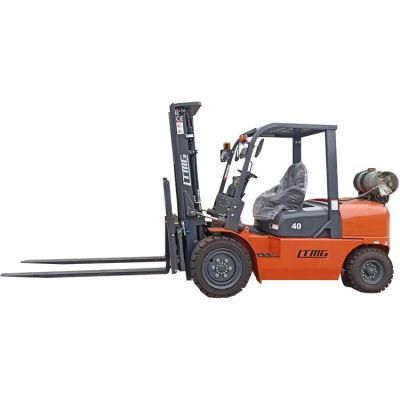 Ltmg Brand Gas Fuel 4000 Kg 4 Ton Forklift with Gasoline Fuel Engine Forklift 3-6 M Lifting Height and CE