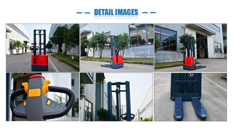 1000kg Small Electric Walking Stacker with Lift Height 3000mm