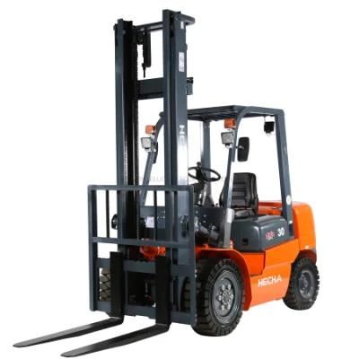 Durable 3 Ton Forklift Truck with Isuzu Engine and Full Free Mast