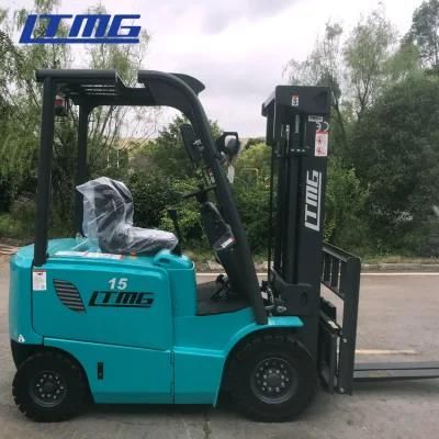 Four-Wheel Electric Lift Truck AC Motors 1.5 Ton Electric Counterbalance Forklifts
