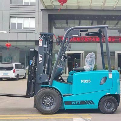 Free Maintenance Battery Power Forklift 2.0 2.5 Ton 5500lbs Mini Capacity Electric Forklift Truck