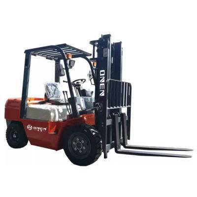 3000-5000kg 3000~5000mm Onen Iron Pallet and Plastic Film Fork Lift LPG Forklift