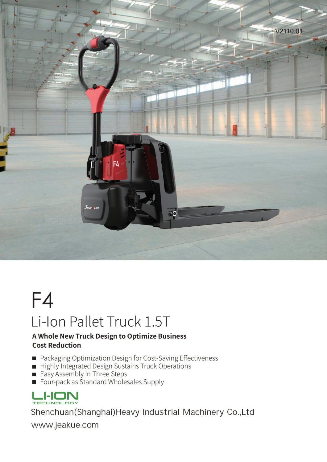 1.5ton Lithium Battery Type Walkie Full Electric AC Powered Pallet Jacks Pallet Truck