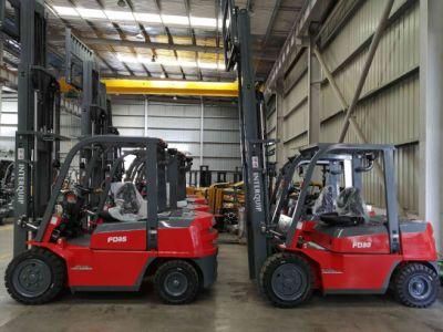 Optional Attachment Four Wheels 2000kg Diesel Forklift Truck with CE Certification