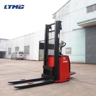 Ltmg 1.5 Ton Semi Electric Stacker with Free Lift Mast