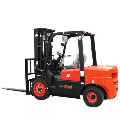CE Approved Everun Brand Erdf35 3.5ton Diesel Forklift with Euro3 Engine for Sale