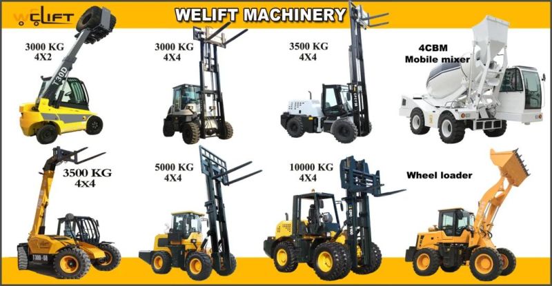 Construction Machinery 4X4 Telehandler 3.5ton 6.5m 4WD Telescopic Forklift