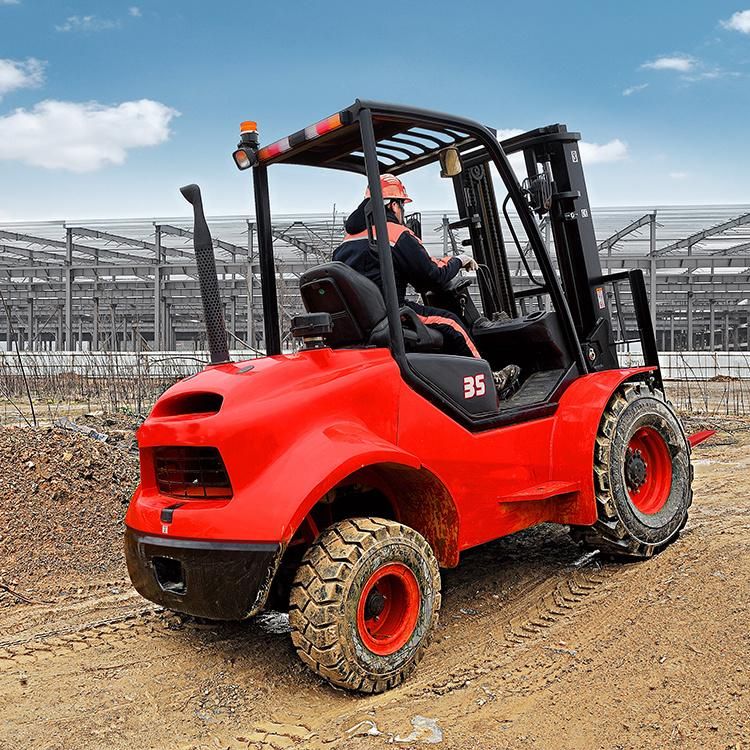 Four Wheel Drive Rough Terrain 2.5ton 3ton 3.5ton, 4WD Rough Terrain Forklift, Diesel Forklift