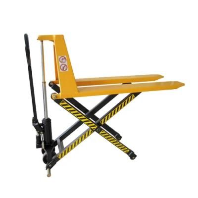 High Lift 1ton 1.5ton Hydraulic Scissor Lift Hand Pallet Truck with 80cm Lift Height