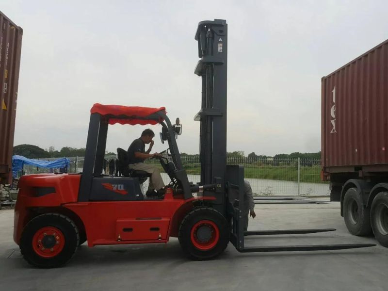 Top New Design 8 Ton Diesel Forklift LG80dt with High Dumping