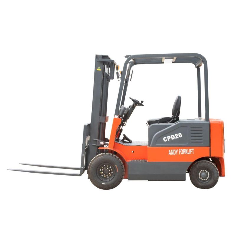 2.0ton 2000kg Lifting Height 3000mm Four Wheel Counter Balanced Mini Electric Forklift Truck