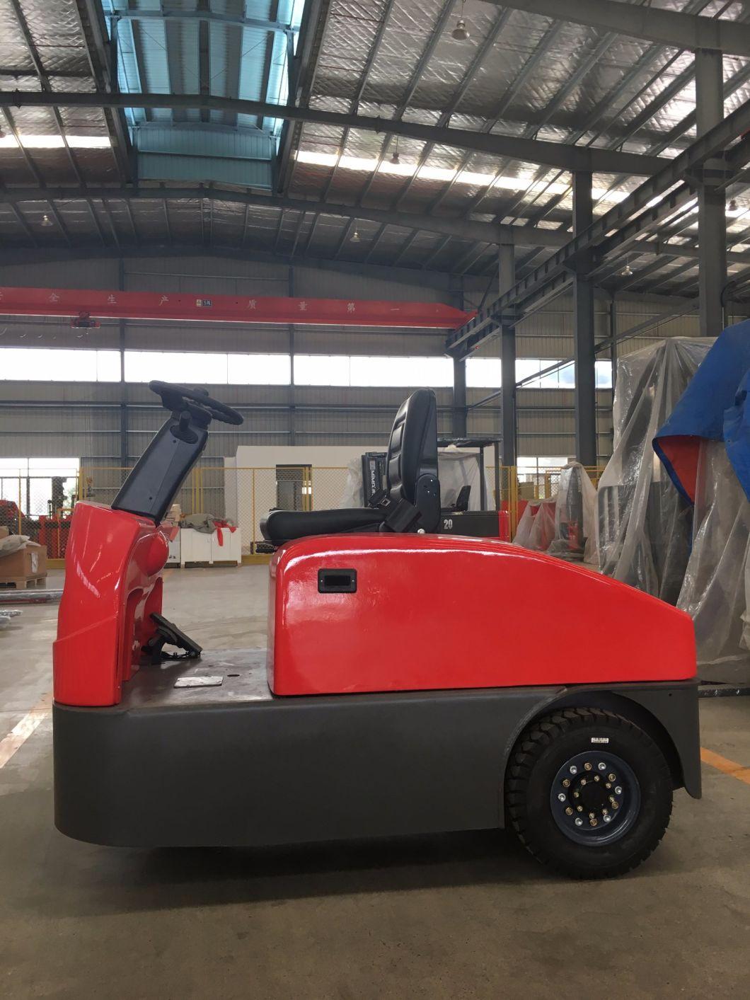 6 Ton Seat Type Electric Tow Tractor with LED Headlight and Warning Switch