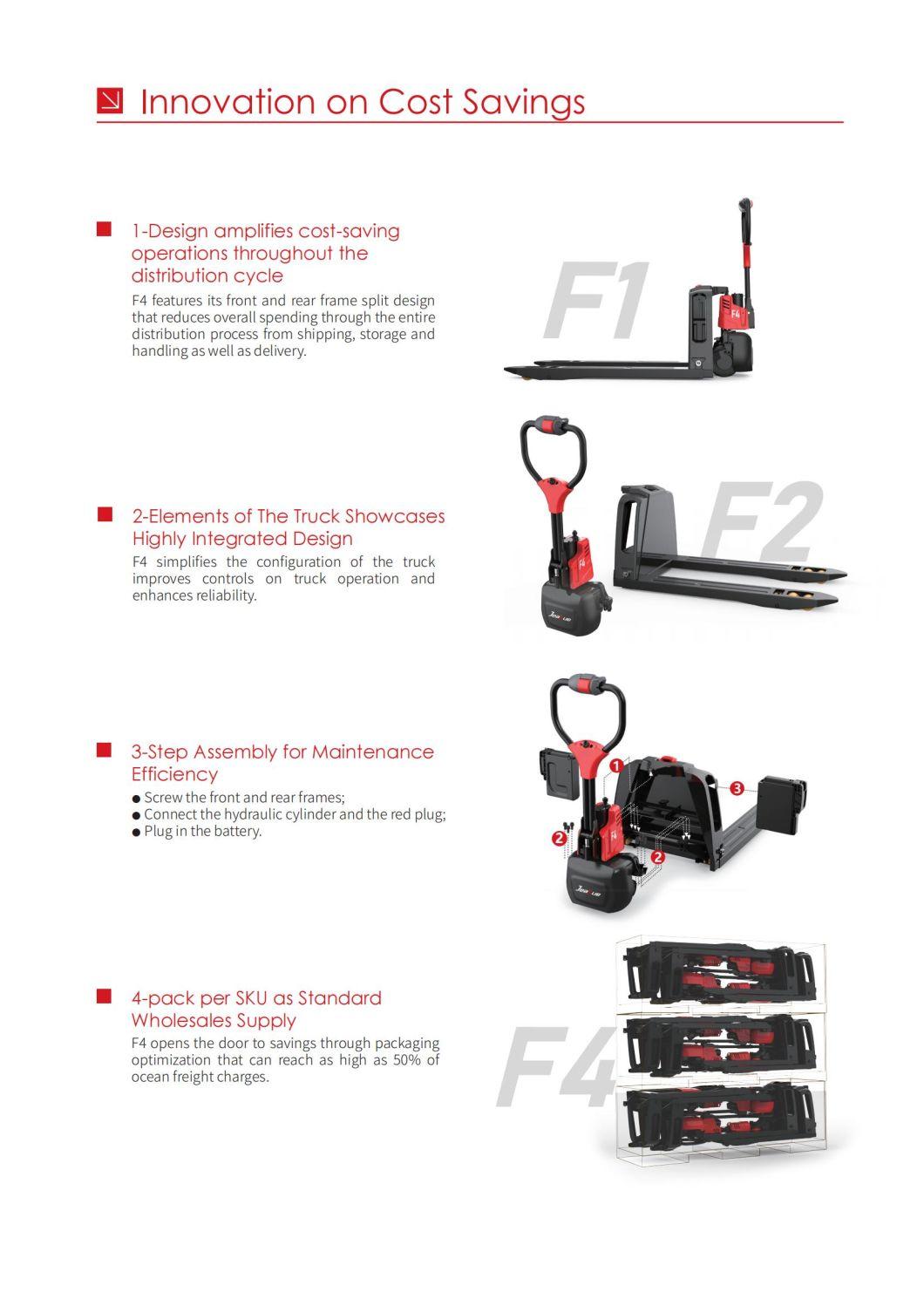 1.5ton Lithium Battery Type Walkie Full Electric AC Powered Pallet Jacks Pallet Truck