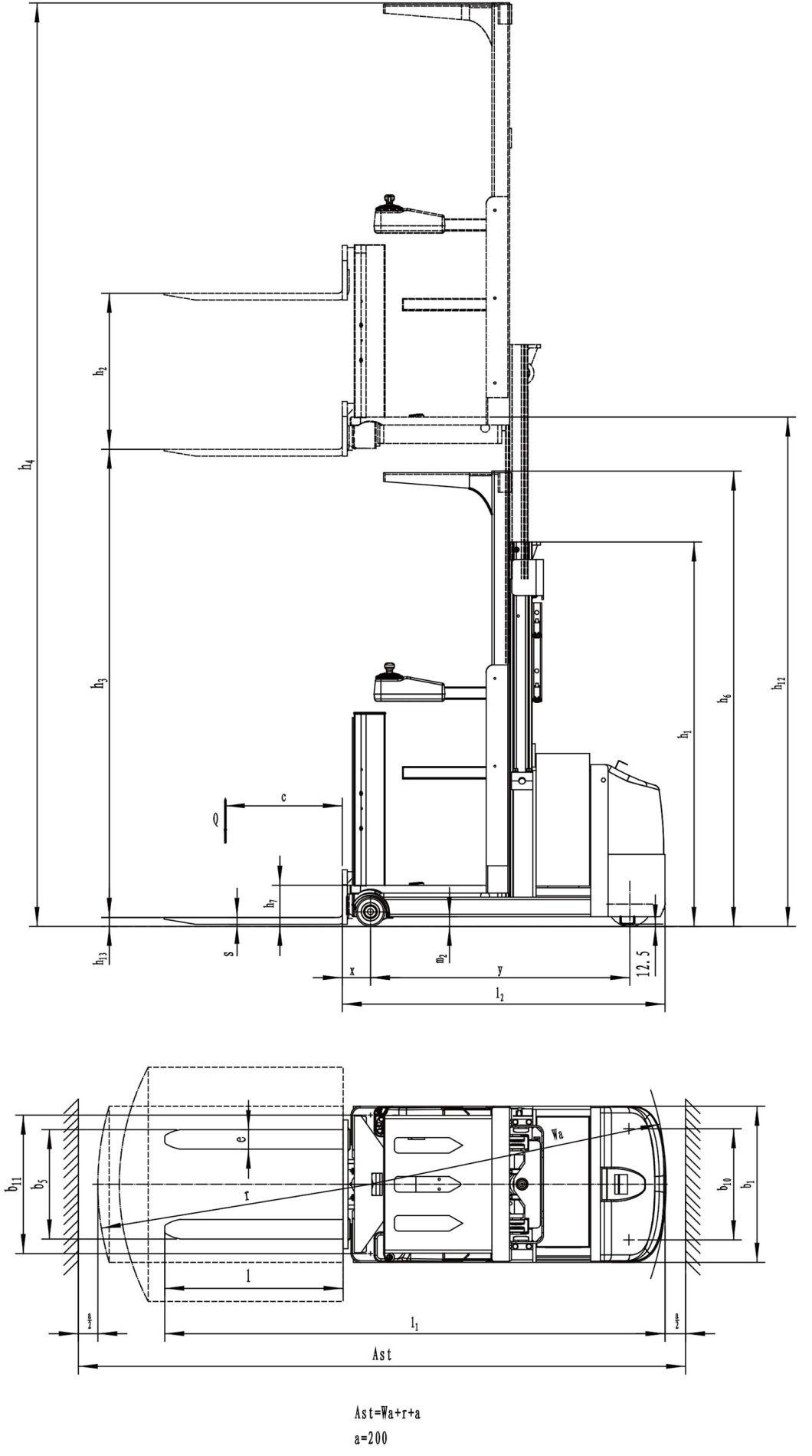 Electric Order Picker with AC Motor Medium Level Order Picker