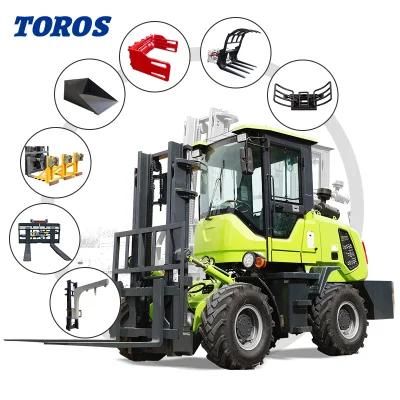 New Style Safety 3.5 Ton 5ton Dump Weight Rough Terrain Forklift Telehandler Diesel Forklift