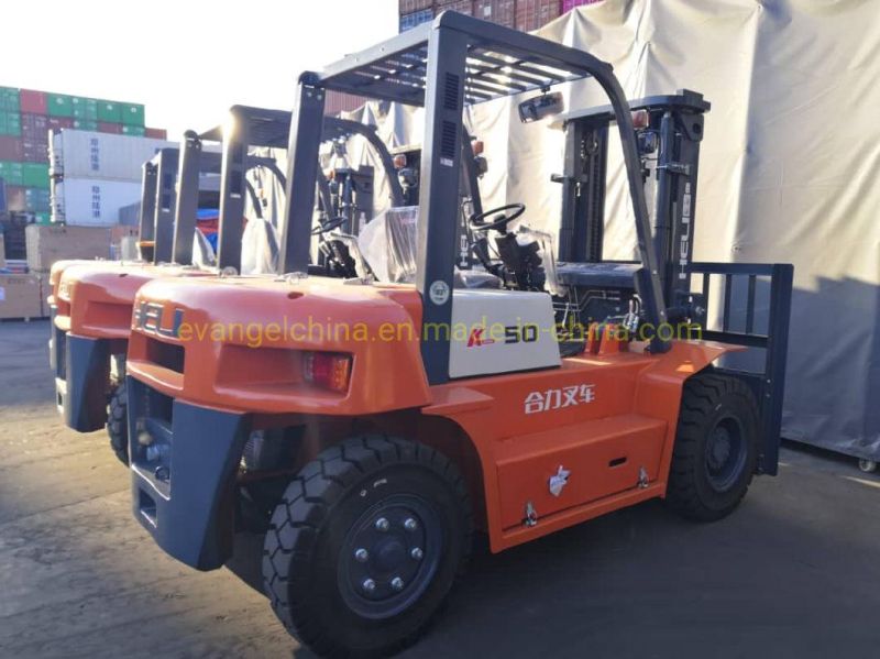 Heli 5ton Diesel Forklift Cpcd50 with Load Center 600mm