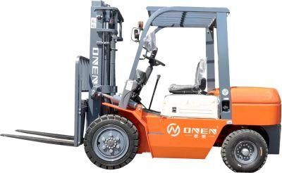 6/12 Deg Onen 3000~5000mm Four Wheel Countbalance Heavy Diesel Forklift with Factory Price
