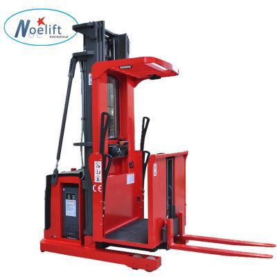 1000kg 6meters Lift Height Electric Forklift High Level Aerial Order Picker Machine