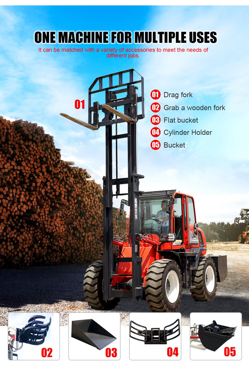 New Design 3 Ton Diesel Side Forklift with High Quality