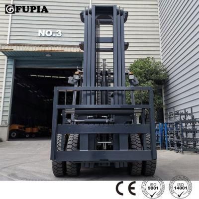 Factory Sale 8000kg Capacity 8tons Diesel Engine Powered Forklift Trucks with Automatic Fork Positioner