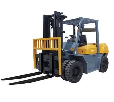 Russia 8t Heavy Construction Outdoor Using Full Free Lifting Diesel Forklift