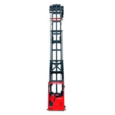 Height 10000mm Electric 3 Way Forklift with Side Pull Battery