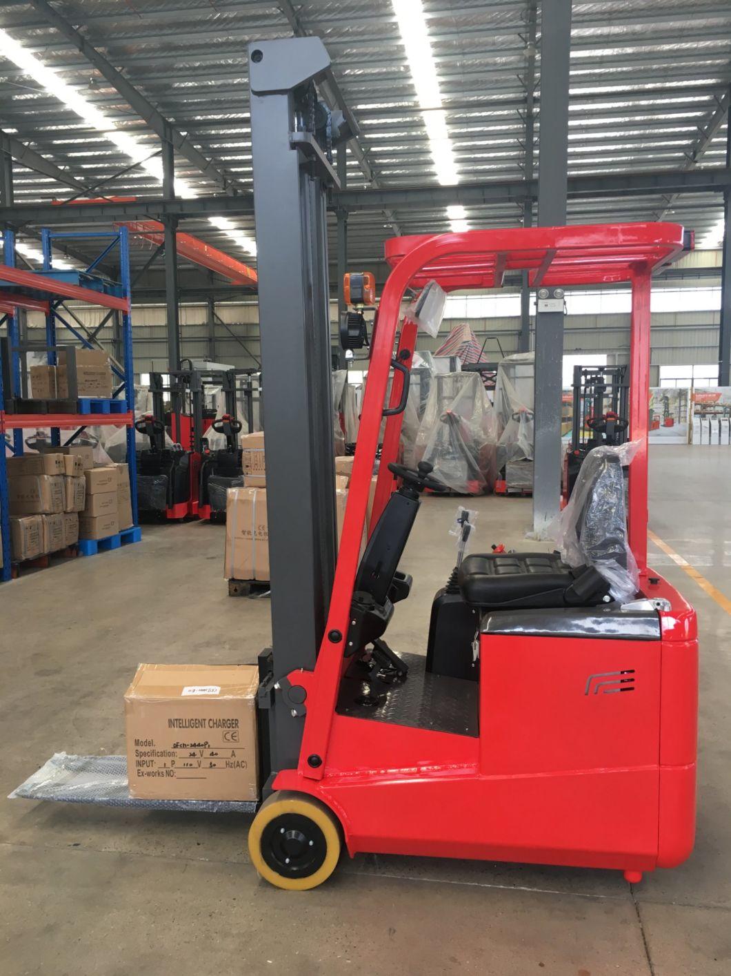 3wheel Full Electric Forklift Truck with 4.5m Triplex Mast