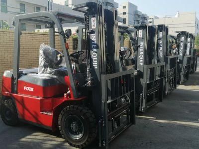 2500 Kg Diesel Forklift Truck with Side Shift